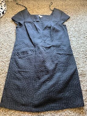 Kim Rogers Black Textured A-Line Dress